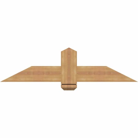 Ekena Millwork Eugene Smooth Timber Gable Bracket, Western Red Cedar, 48"W x 12"H x 3 1/2"D x 5 1/2"F, 6/12 Pitch GBW048X12X0406EUG00SWR